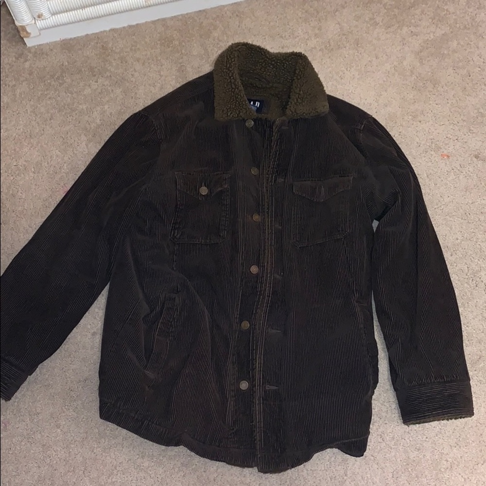 Fleece lined corduroy jacket